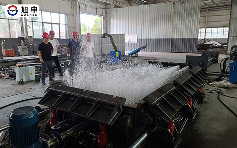 自循環(huán)式水冷焊接平臺(tái)試機(jī)調(diào)試成功，驗(yàn)收合格